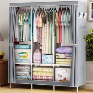 Storage Wardrobe Organizer w/Dustproof Cover