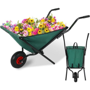 Foldable 176lb. Garden Wheelbarrow