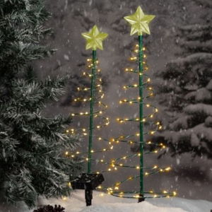 2-Pack Solar LED Christmas Tree