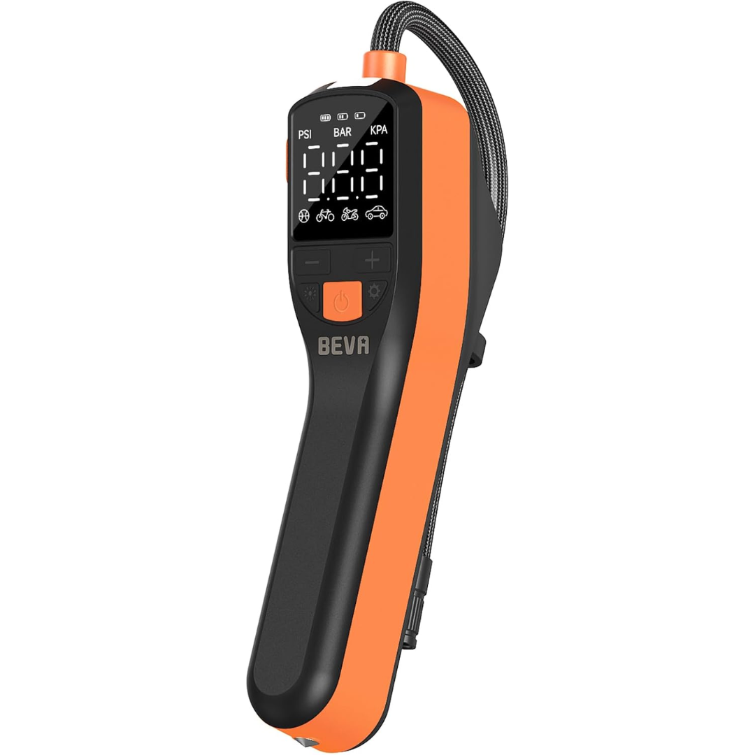 Portable 150PSI Cordless Digital Tire Pressure Gauge w/LED & Inflator