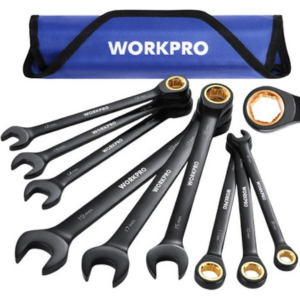 Workpro 9-Piece Metric Ratchet Wrench Set w/Pouch