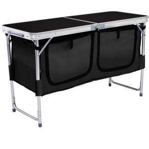 Ktaxon 4' Folding Camping Table Set w/Storage
