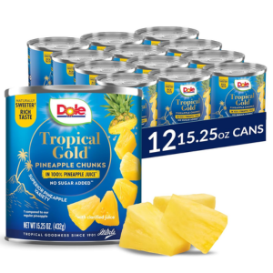 Dole 12-Count Tropical Gold Pineapple Chunks in Juice