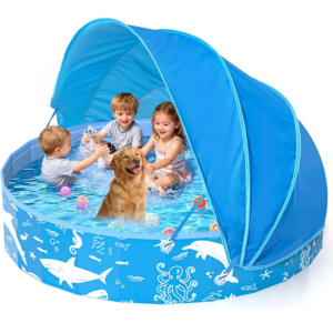 Extra Large 63” Kiddie Pool w/Canopy