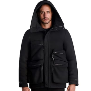 Karl Lagerfeld Men's Wool Blend Hooded Jacket