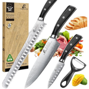 CoquusAid 4-Piece Kitchen Knives & Peeler Set