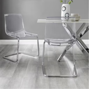 Mainstays 2-Pack Clear Dining Chairs
