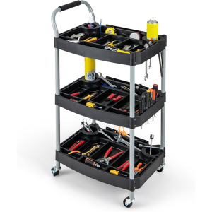 Goplus 3-Tier Rolling Tool Cart