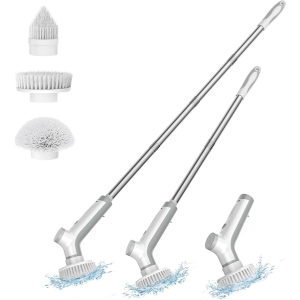 Cordless Spin Scrubber w/Extended Handle & 3 Heads