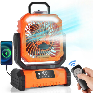 Odoland 30000mAh Rechargeable Portable LED Misting Fan w/Remote