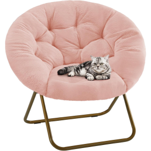 Faux Fur Comfy Saucer Chair