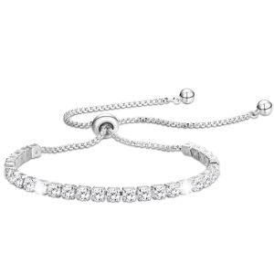 Sterling Silver 18K Plated Tennis Bracelet